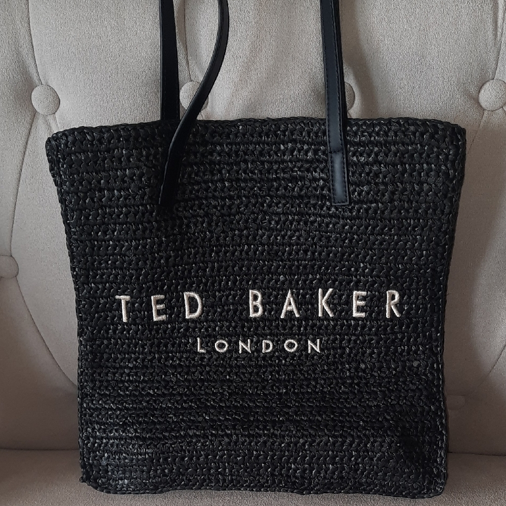 Ted Baker Black Woven Tote Bag